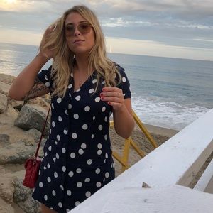 Reformation polka dot dress